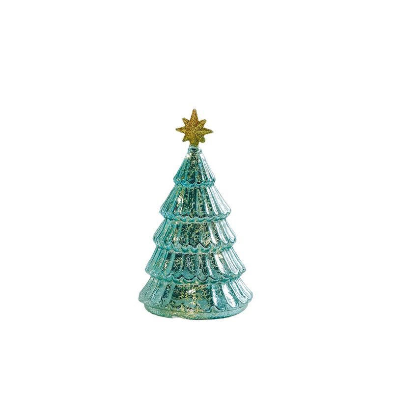 TIOZONEY - Luces de decoración navideña - Árbol de navidad verde 15CM