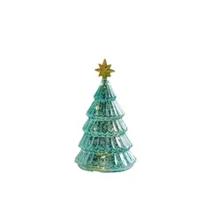 TIOZONEY - Luces de decoración navideña - Árbol de navidad verde 15CM