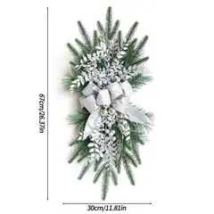 TIOZONEY - Guirnalda de la escalera de Navidad con Pinecones Bowknot