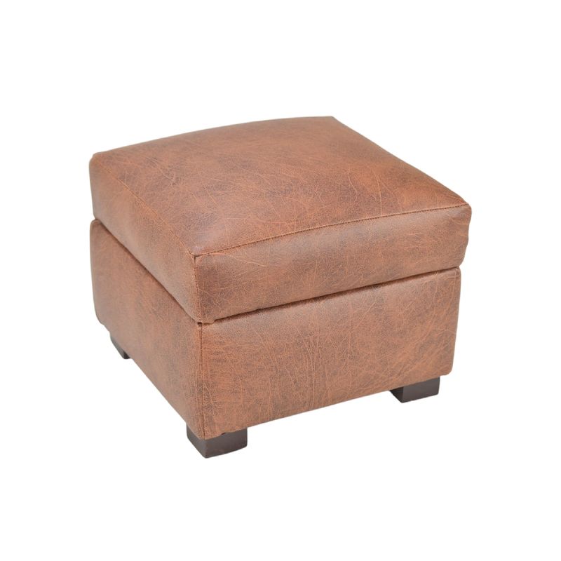 BILDUN - Pouf Cuero Sintético Color Café