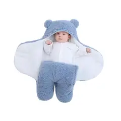 GENERICO - Saco Manta Envoltura De Dormir Bebe Saco Abrigo Celeste