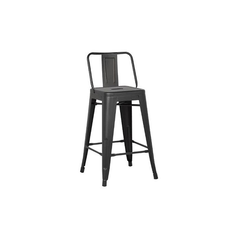 GENERICO - Taburetes Tolix metálico  66 cm - Negro