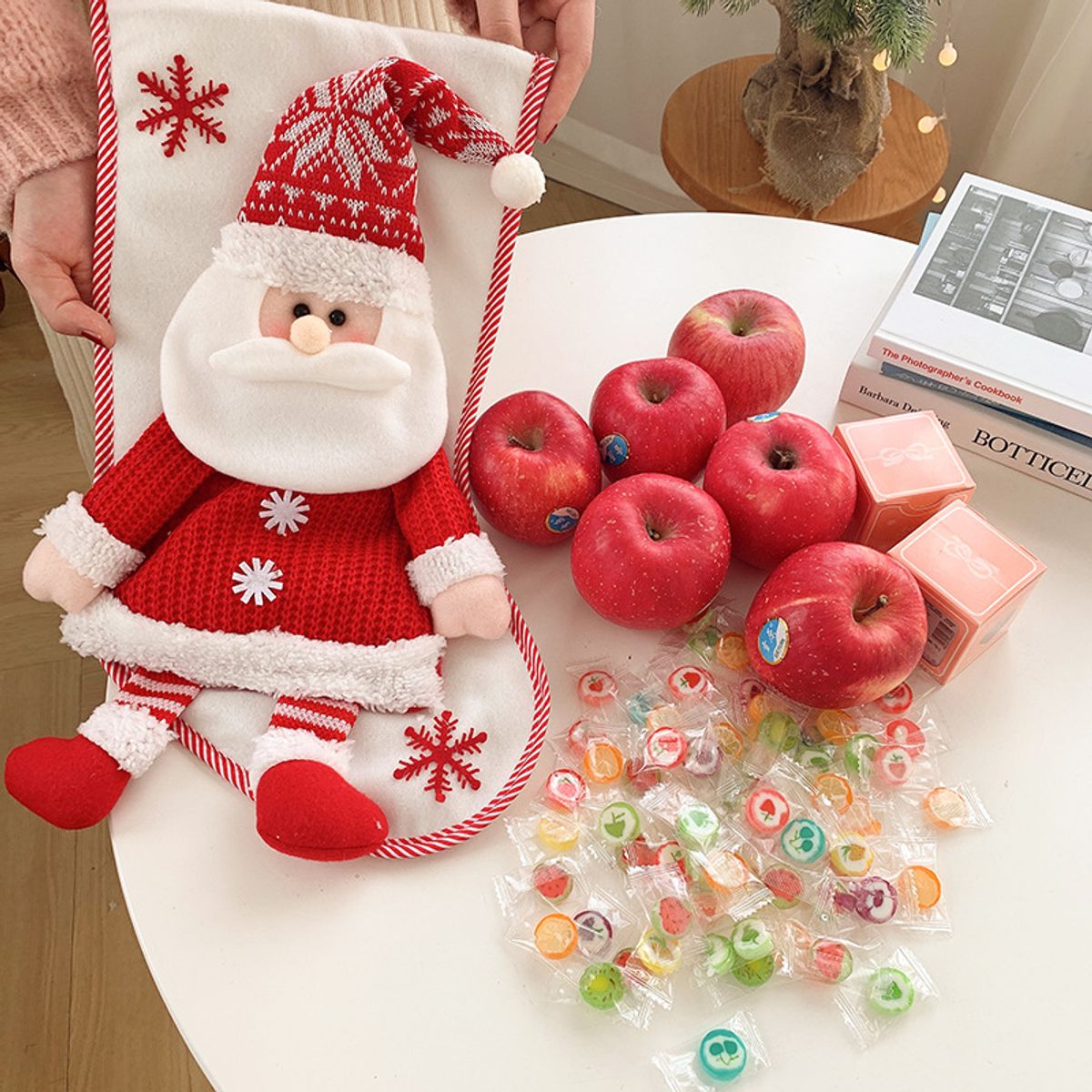 TIOZONEY - Calcetines de regalo de Navidad - Papá Noel