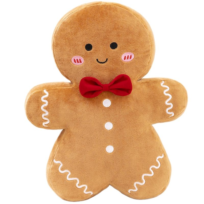 TIOZONEY - Almohada decorativa navideña - pan de jengibre 40CM