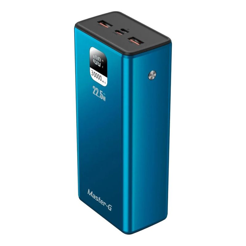 MASTER G - Batería Externa Power Bank 30000 Mah 22.5w Pd Master-g