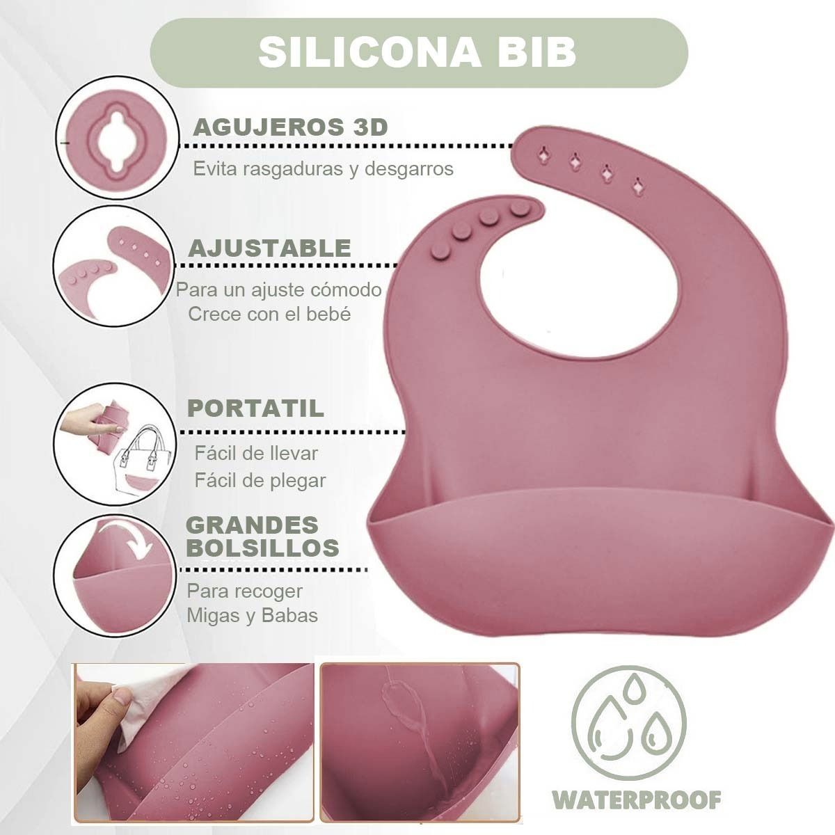 TIOZONEY - Platos De Silicona Bebe Juego De Cubiertos Antideslizante