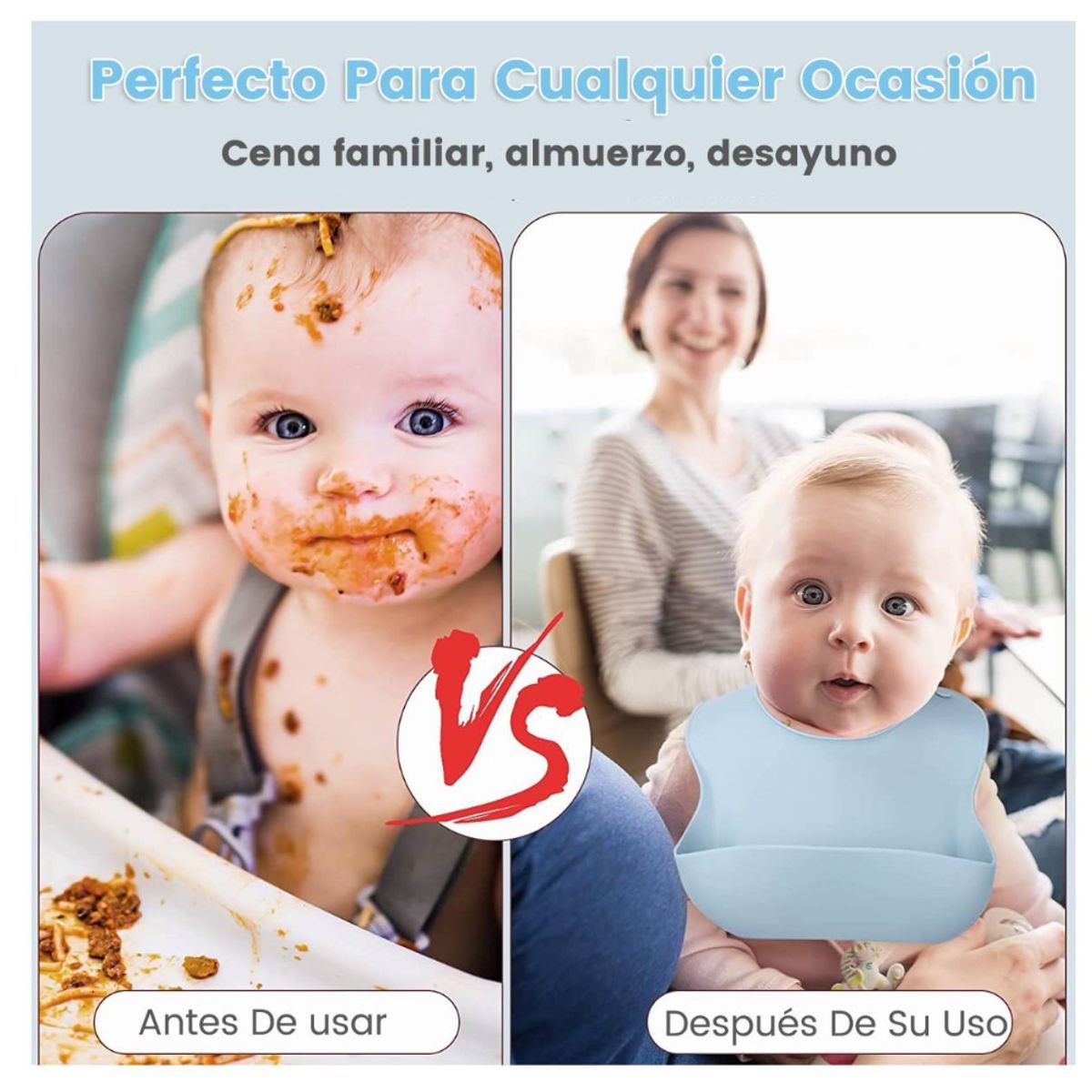 TIOZONEY - Juego De Cubiertos De Silicona Antideslizante Para Bebé 7pcs