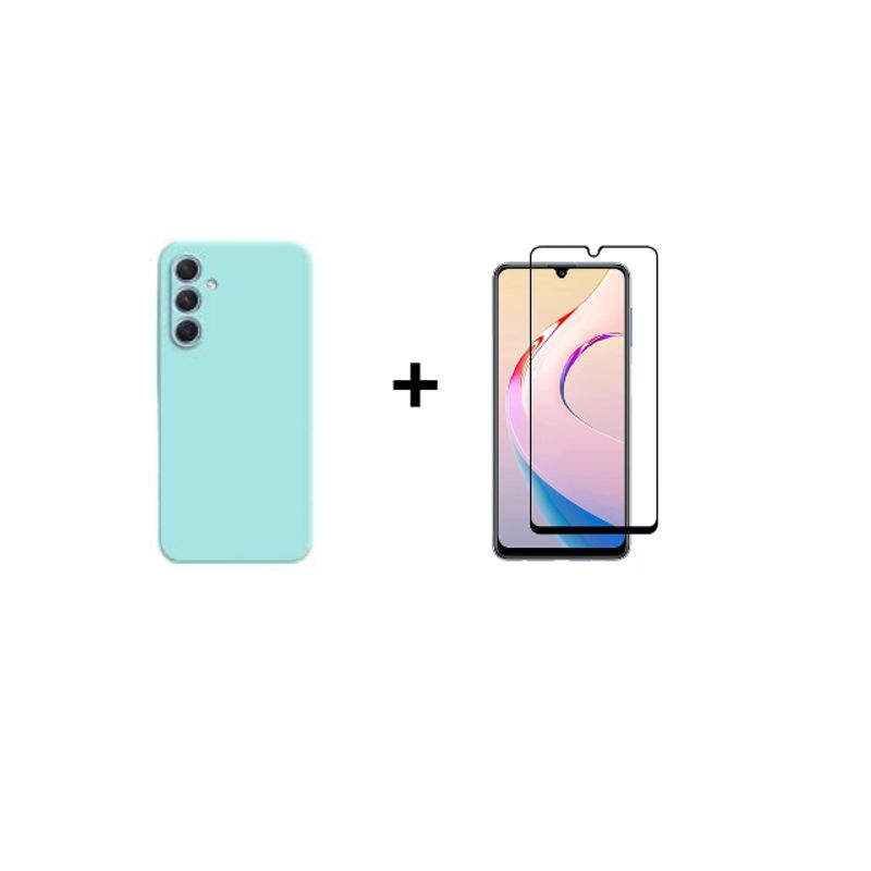 GENERICO - Kit Carcasa Silicona Con Lamina de Vidrio Para Samsung A36