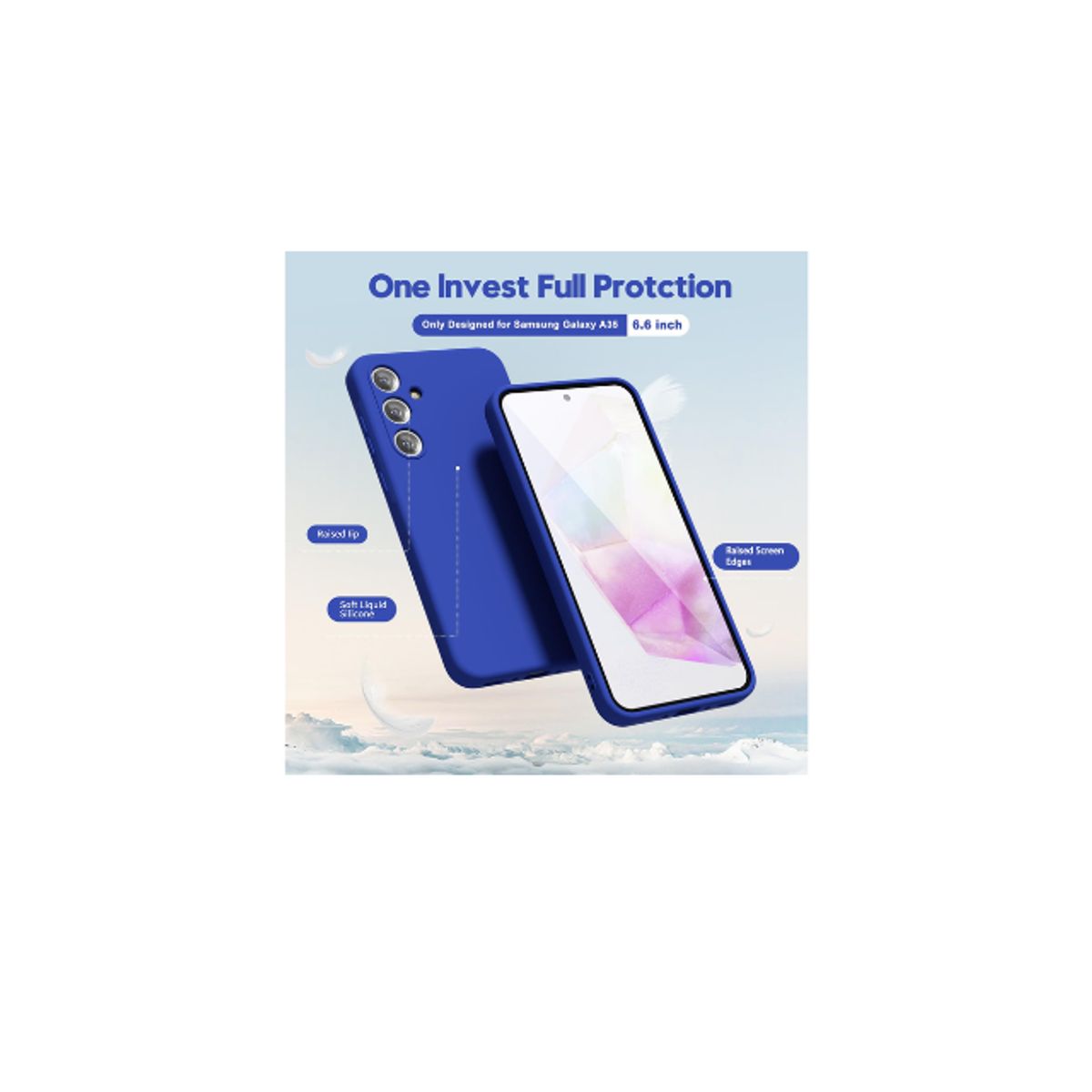 GENERICO - Kit Carcasa Silicona Con Lamina de Vidrio Para Samsung A36