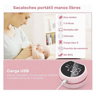 Imagen 2 del producto Extractor De Leche Eléctrico Portátil Manos Libres