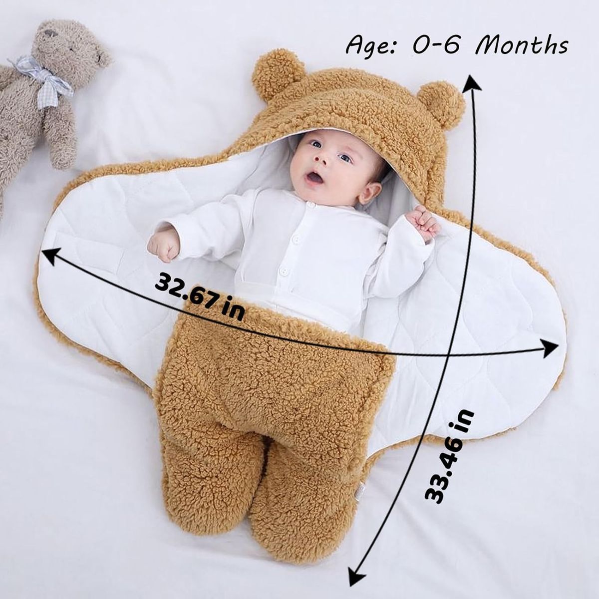 TIOZONEY - Manta para bebé de 0 a 6 meses esencial para bebé