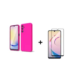 GENERICO - Kit Carcasa Silicona Con Lamina de Vidrio Para Samsung A56