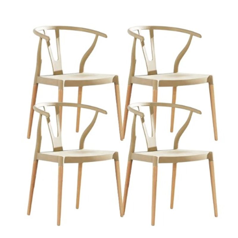 GENERICO - PACK 4 SILLA WISH POLIPROPILENO-BEIGE