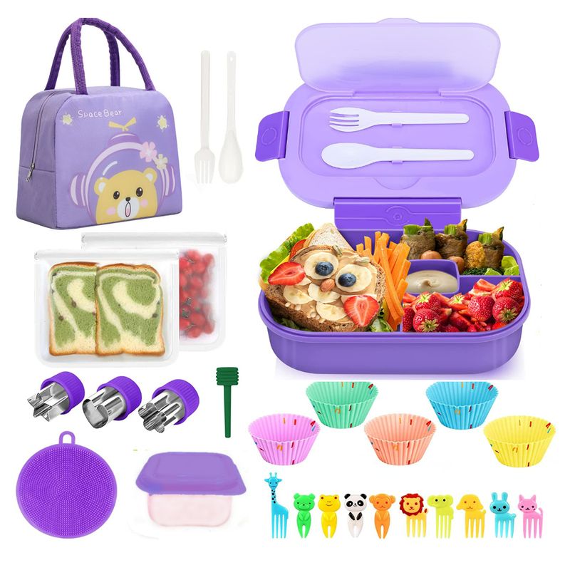 TIOZONEY - Loncheras para Niños Bento Box Kids Set 27pc