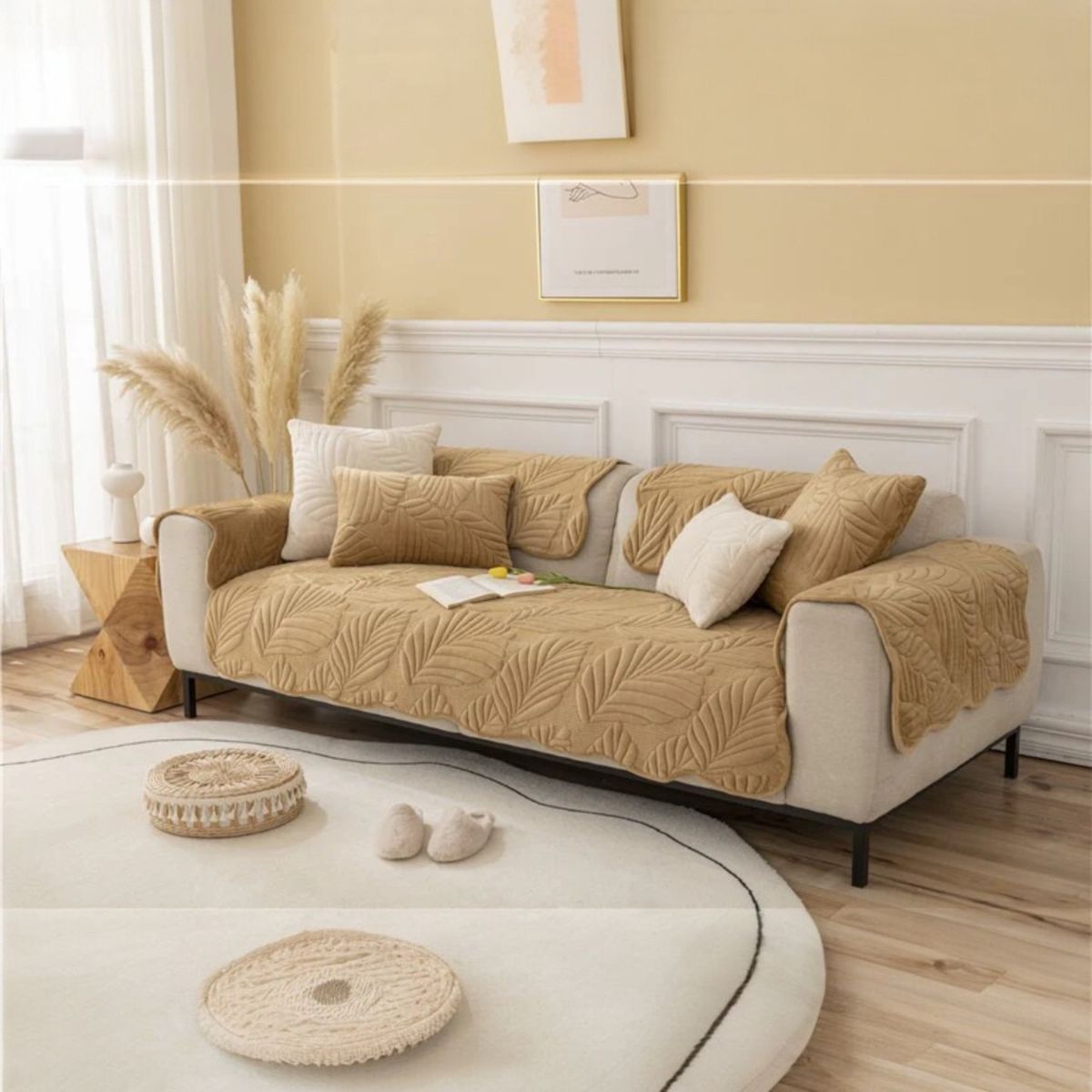 ANGELES DEL HOGAR - Fundas Mat Sofa 3 Cuerpos 5 Piezas Facil Colocacion.