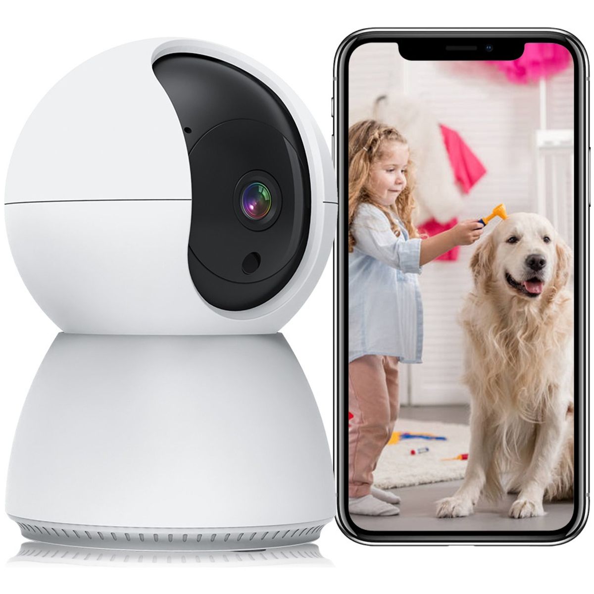 TIOZONEY - Monitor Para Bebe Wifi Cámara De Seguridad Y Vigilancia Ip