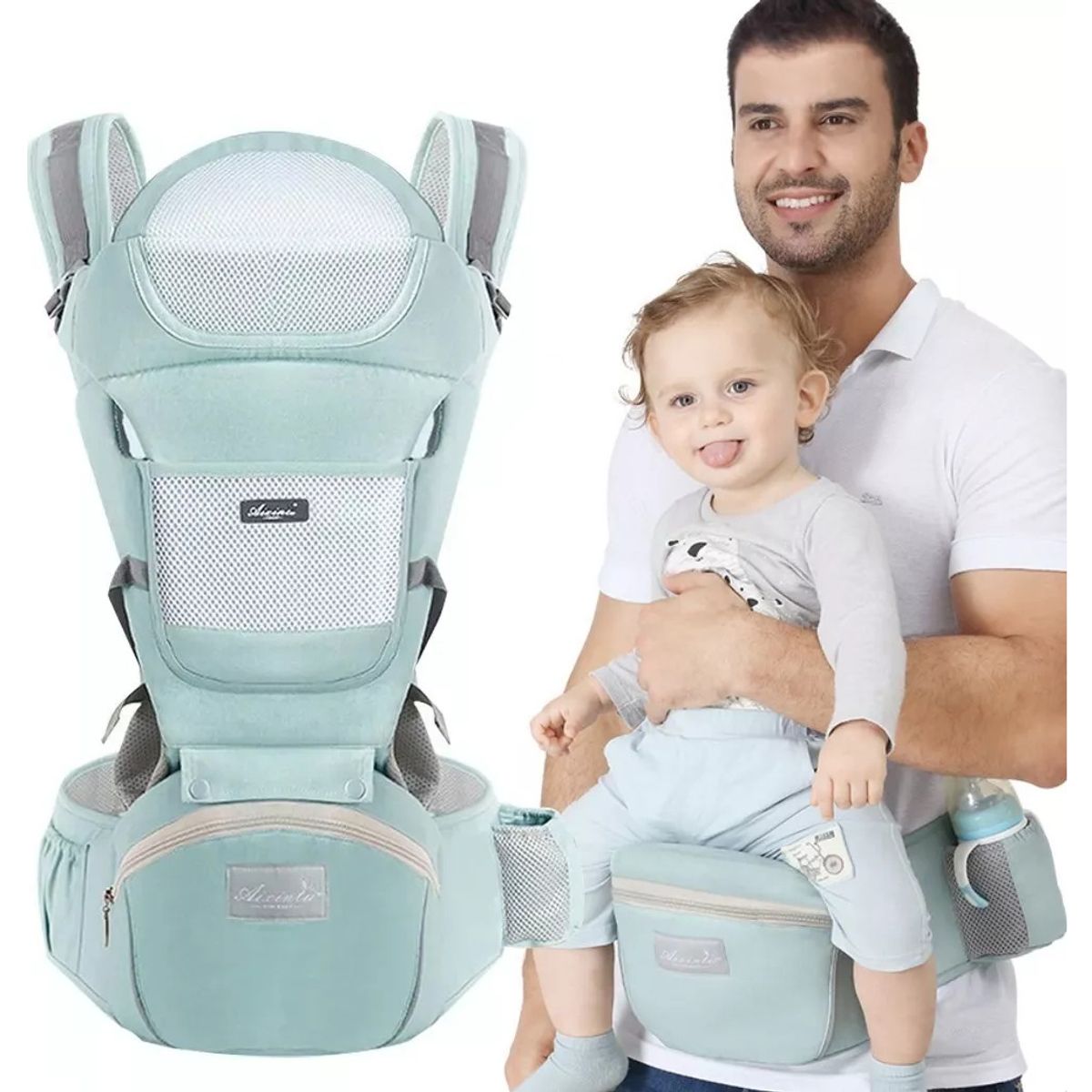 TIOZONEY - Mochila Cangurera Portabebés Ergonimica De 0-36 Meses