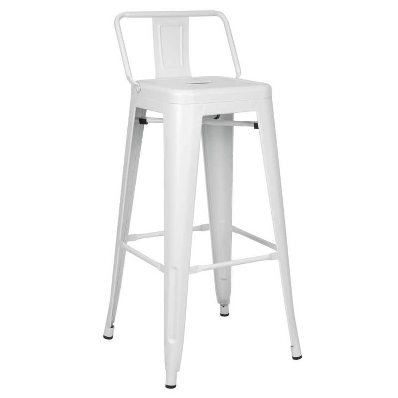GENERICO - Pack de 4 Piso Bar Tolix Metálico 64cm - Blanco