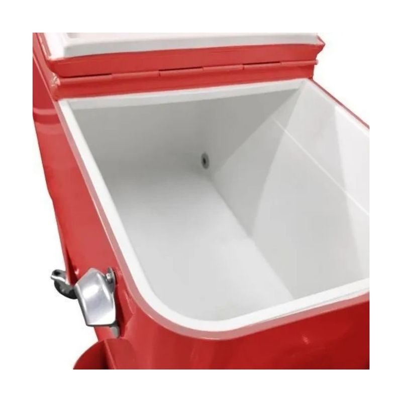 BOZZO - Cooler Retro Metálico 60 Litros Rojo