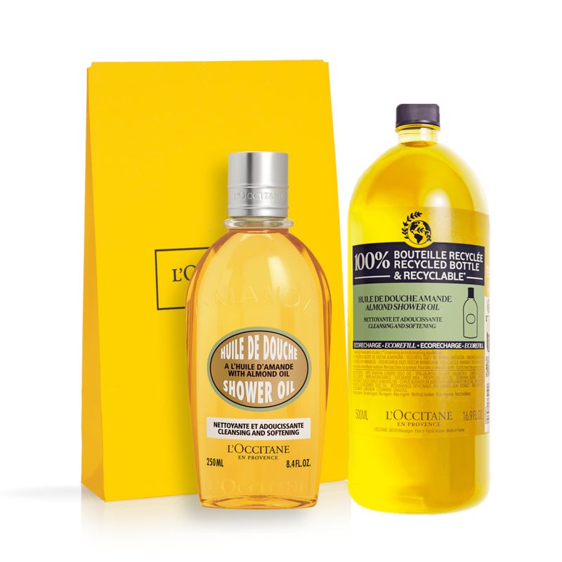 LOCCITANE - Set Corporal Eco-Refill Aceite de Ducha Almendra LOCCITANE