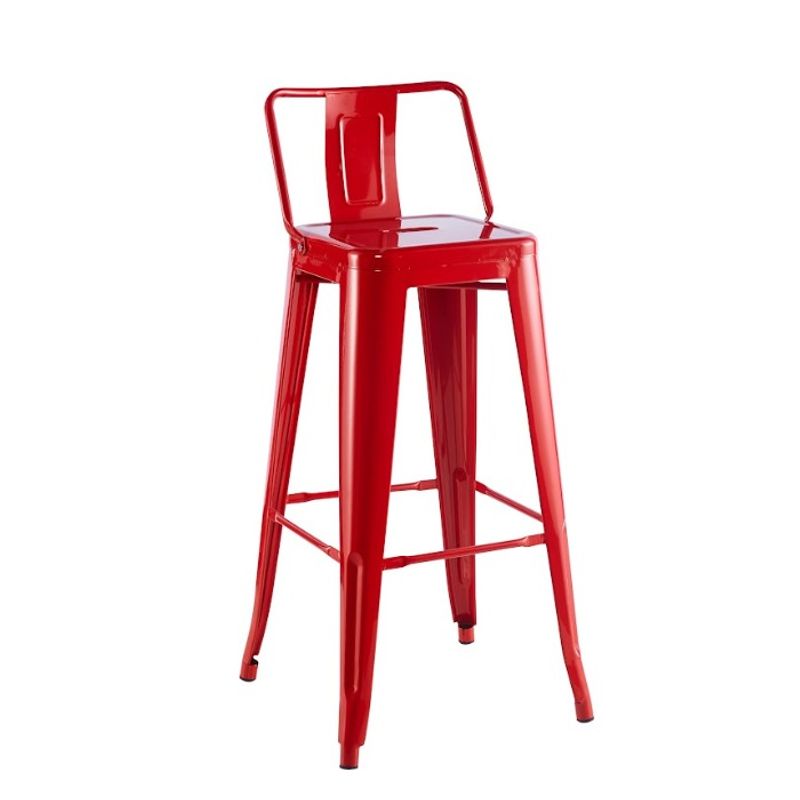 GENERICO - Taburete Tolix metálico  66 cm - Rojo