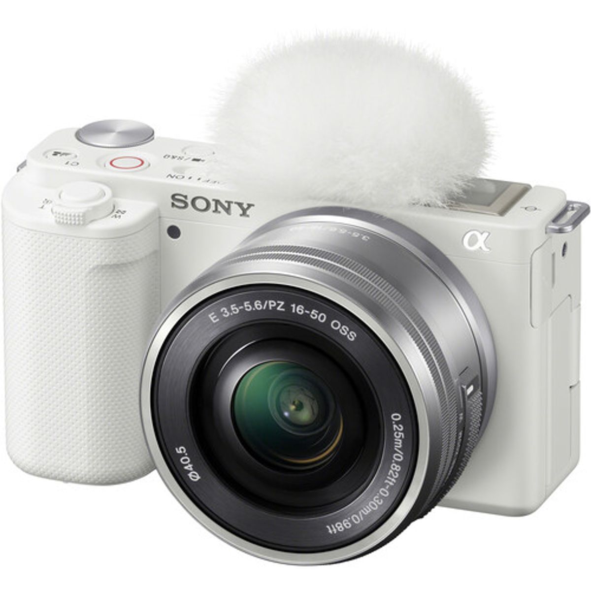 SONY - Sony ZV-E10 Mirrorless Camera with 16-50mm Lens - Blanco