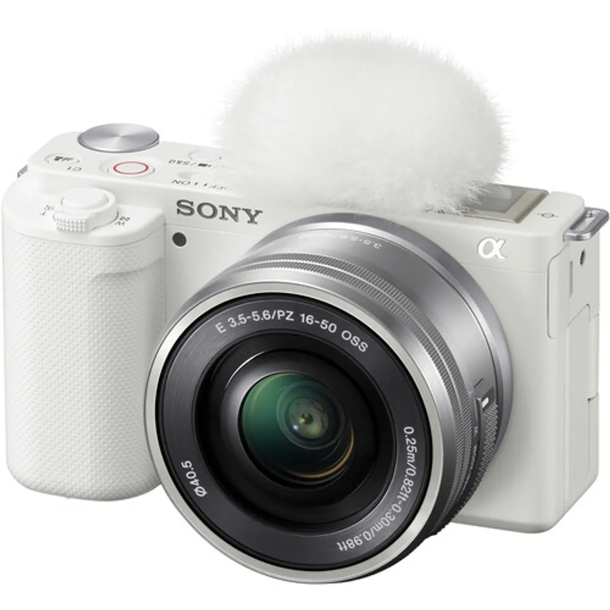 SONY - Sony ZV-E10 Mirrorless Camera with 16-50mm Lens - Blanco