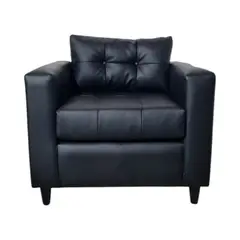 DISEÑOS VALESTRINI - POLTRONA SUECIA ECOCUERO NEGRO