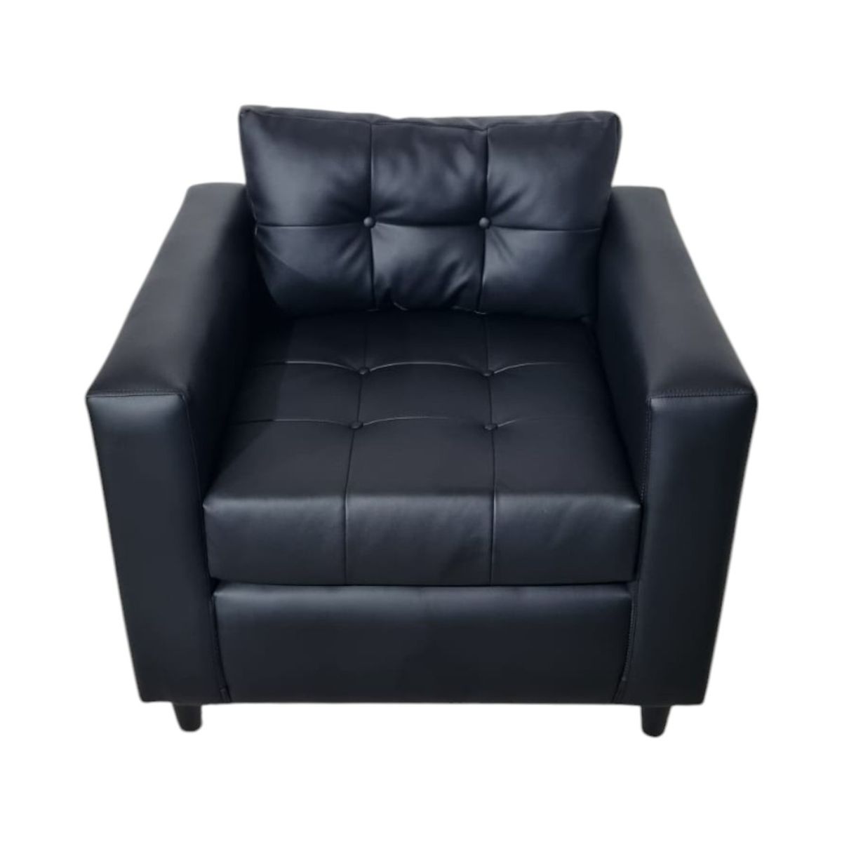 DISEÑOS VALESTRINI - POLTRONA SUECIA ECOCUERO NEGRO