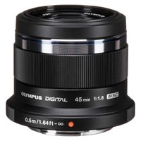 OM System M Zuiko Digital 45mm f 1.8 Lens - Negro