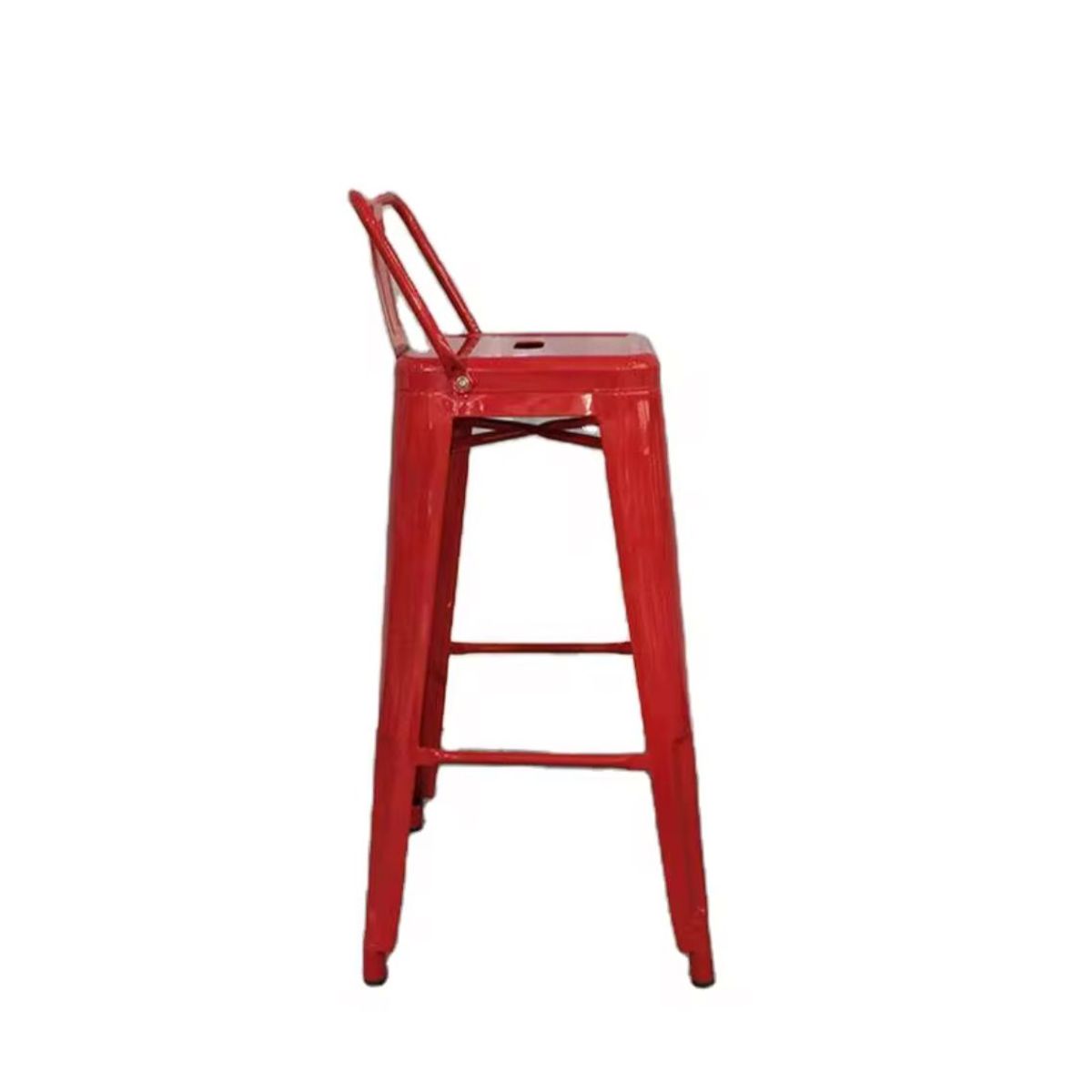 HABITA2 CHILE - Pack 2 Taburetes Tolix metálico  66 cm - Rojo