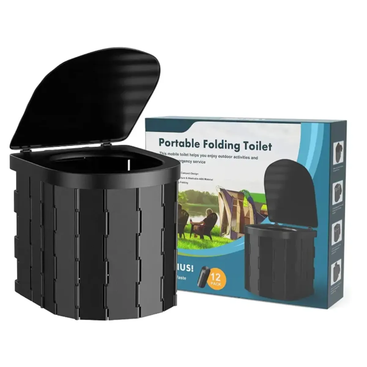 GENERICO - Inodoro Baño Químico Portátil Plegable Para Camping Multiuso