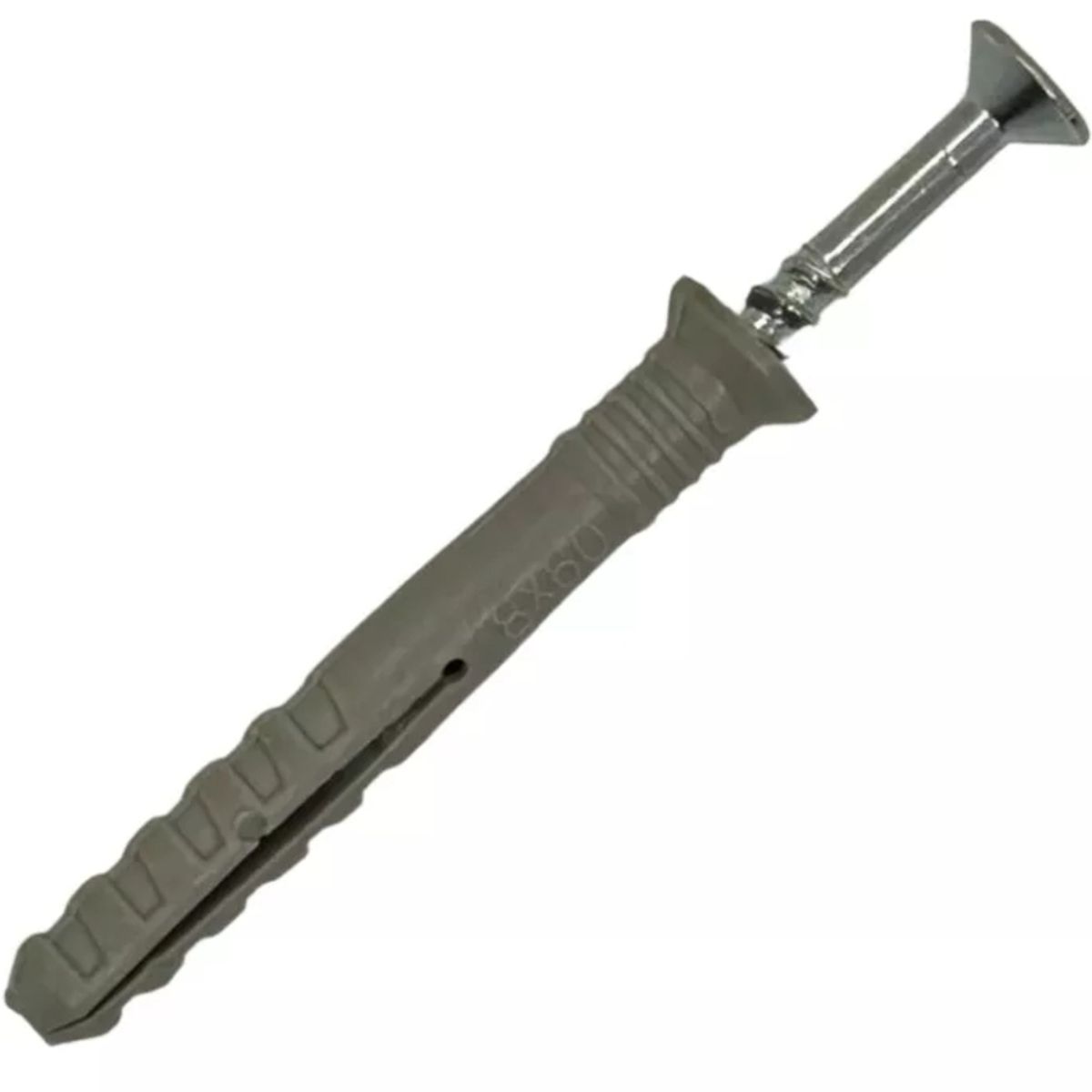 GENERICO - Tarugo Clavo Tornillo Punta Cruz 8x60 mm 50 unds