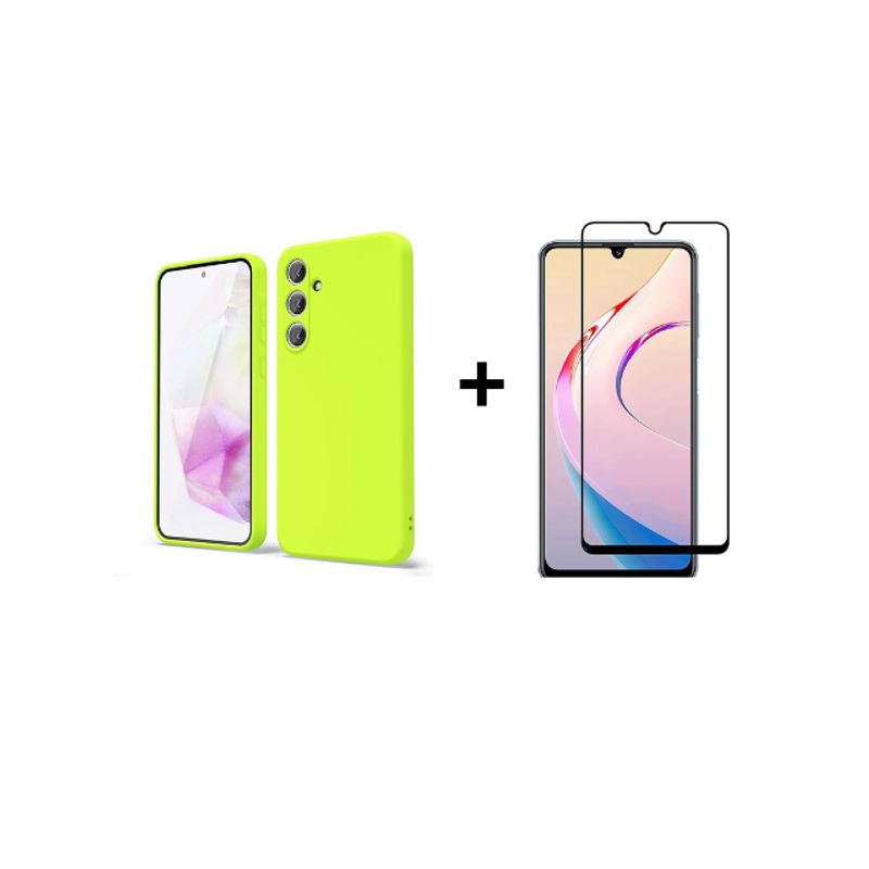 GENERICO - Kit Carcasa Silicona Con Lamina de Vidrio Para Samsung A56