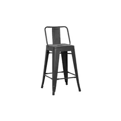 GENERICO - Taburetes Tolix metálico 77cm - Negro