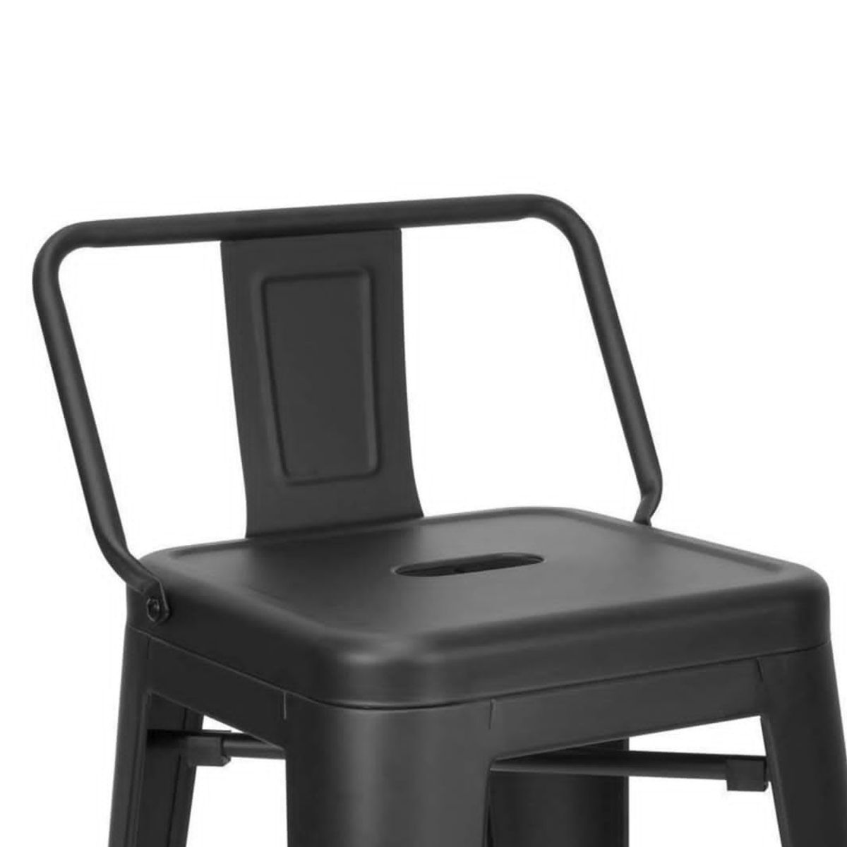 HABITA2 CHILE - Pack 2 Taburetes Tolix metálico  77cm - Negro