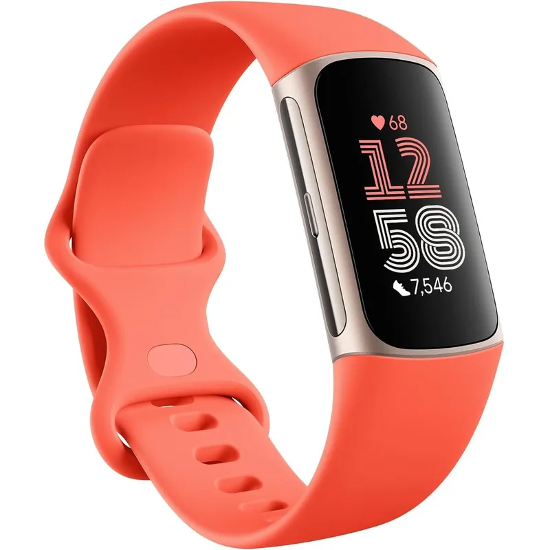 FITBIT - Fitbit Charge 6 Fitness Tracker - Coral Aluminio oro champagne