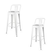 Pack 2 Taburetes Tolix metálico 77cm - Blanco