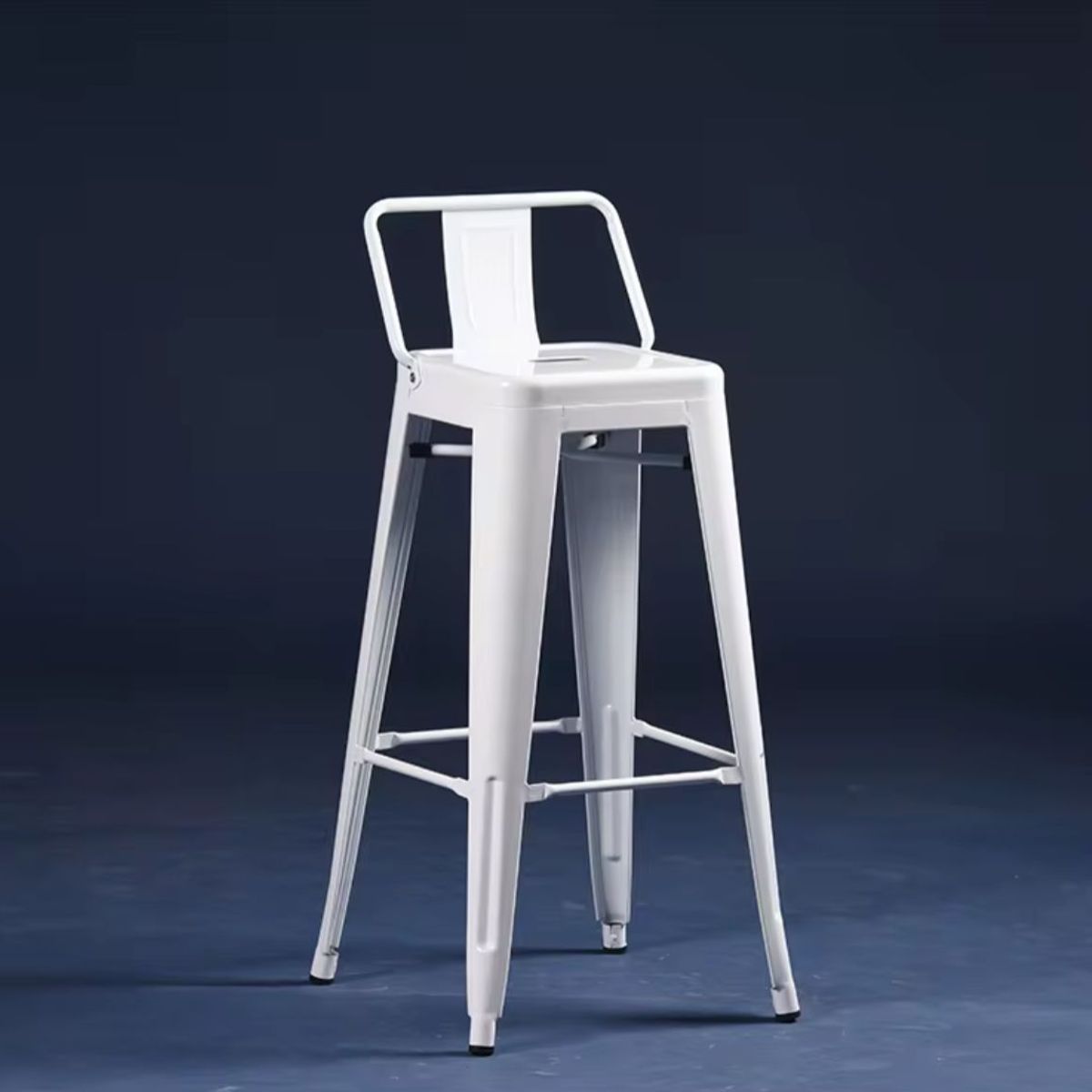 HABITA2 CHILE - Pack 2 Taburetes Tolix metálico  77cm - Blanco