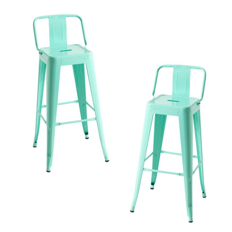 GENERICO - Pack 2 Taburetes Tolix metálico  77cm - Menta