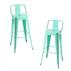 GENERICO - Pack 2 Taburetes Tolix metálico 77cm - Menta