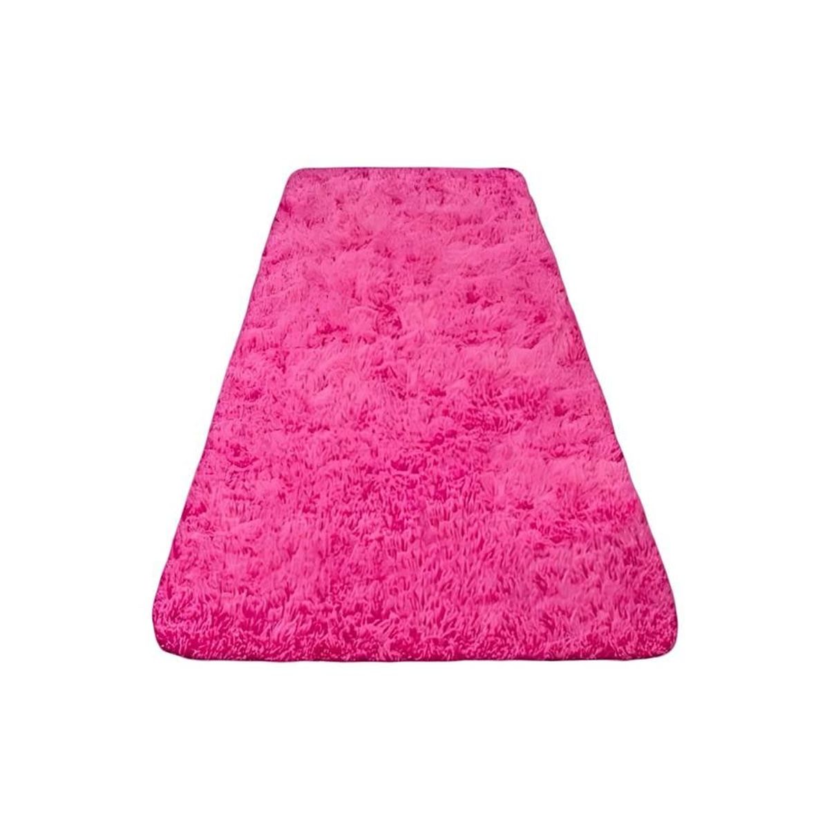 GENERICO - Juego por 2 Alfombra peluda pasillera liviana 70x150 ultra suave FUCSIA