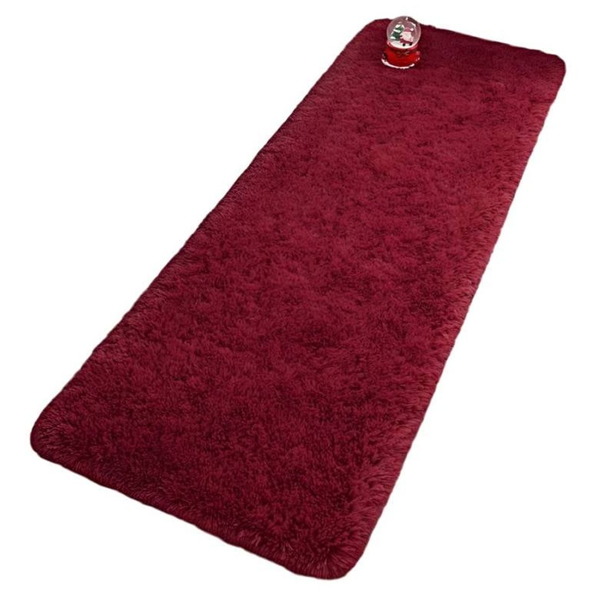 GENERICO - Juego por 2 Alfombra peluda pasillera liviana 70x150 ultra suave BURDEO