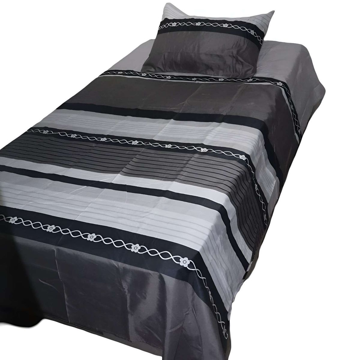 GENERICO - JUEGO DE SABANA PLAZA Y MEDIA RAYAS