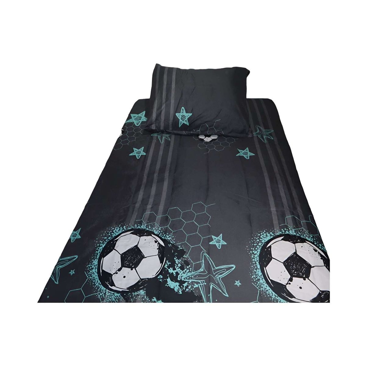 GENERICO - JUEGO DE SABANA PLAZA Y MEDIA FUTBOL NIÑO