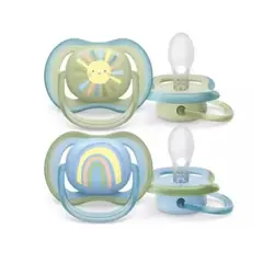 AVENT - Pack 2 Chupetes Bebe Philips Ultra Air 0-6 Meses