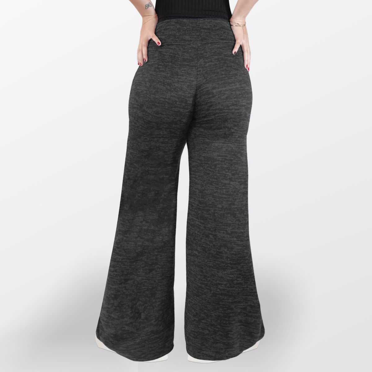 AGW - Pantalón Palazzo Elasticados Pretina Ancha Tiro Alto Wide Leg