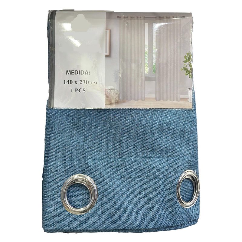 GENERICO - Cortina Blackout 100% 1 Paño 140x230cm Textura Lino
