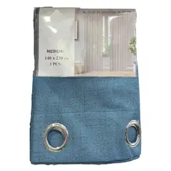 GENERICO - Cortina Blackout 100% 1 Paño 140x230cm Textura Lino