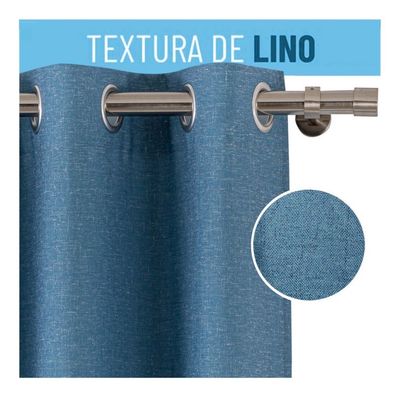Imagen 2 del producto Cortina Blackout 100% 1 Paño 140x230cm Textura Lino